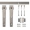 Quiet Glide Soft Close 48" Satin Nickel Wedge Mini Single Barn Door Hardware NT.1310.02.SN-48-SC - alternate 1